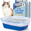 Alfapet Self Sifting Cat Litter Box Liners, Set of 21, Flat Base, XL Design, With Inbuilt Drawstrings, Fits Large Trays, Reinforced, 36 in x 18 in
