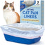 Sifting Cat Litter Box Liners, Set of 7 - Flat Base Disposable Cat Waste Tray Bags for Pet Poop - XL Design for Large Trays - With Inbuilt Drawstring Handles - Liner Fits the Corner of the Pan