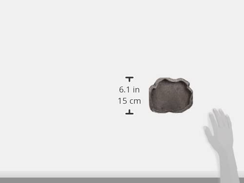 Zoo Med Reptile Rock Food Dish, Medium, 7.25"l x 6"w x 0.75"h, Colors may vary Black Secondary image