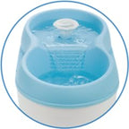 Cat H2O Filtered Cat Water Fountain 67 fl. oz/2.1 Quart with Filter & Dental Care Tablet, Blue/Translucent White