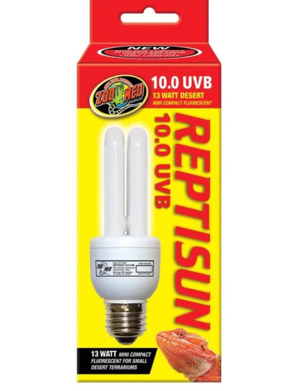 (2 Pack) Zoo Med Reptisun 10.0 Uvb Mini Compact Fluorescent