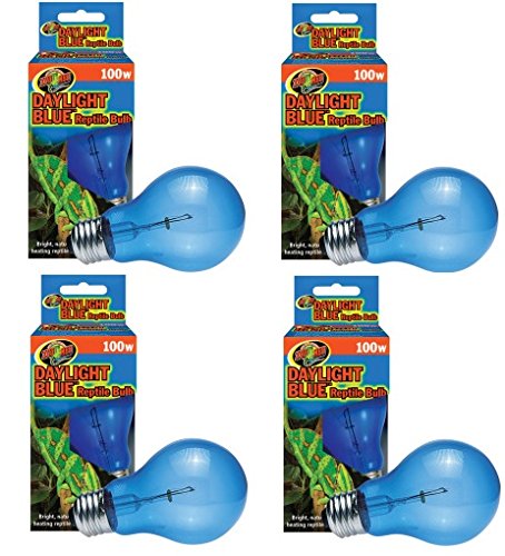 (4 Pack) Zoo Med Daylight Blue Reptile Bulbs - 100 Watt Each Main image