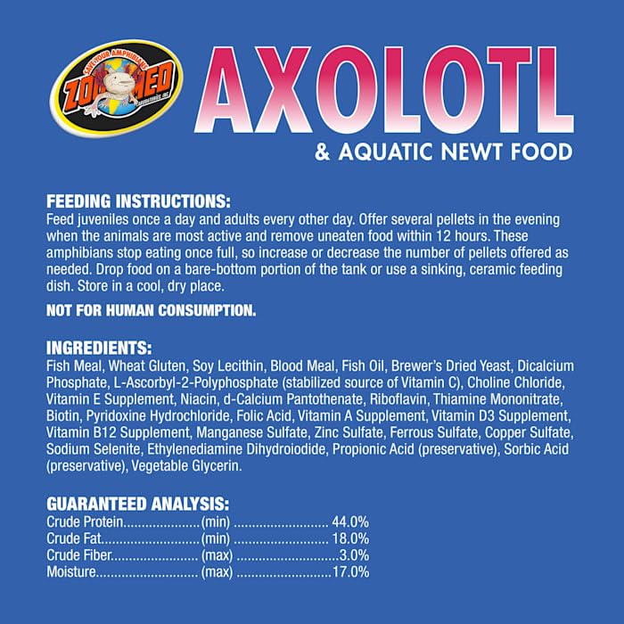 Zoo Med Axolotl & Aquatic Newt Food, 11 oz.