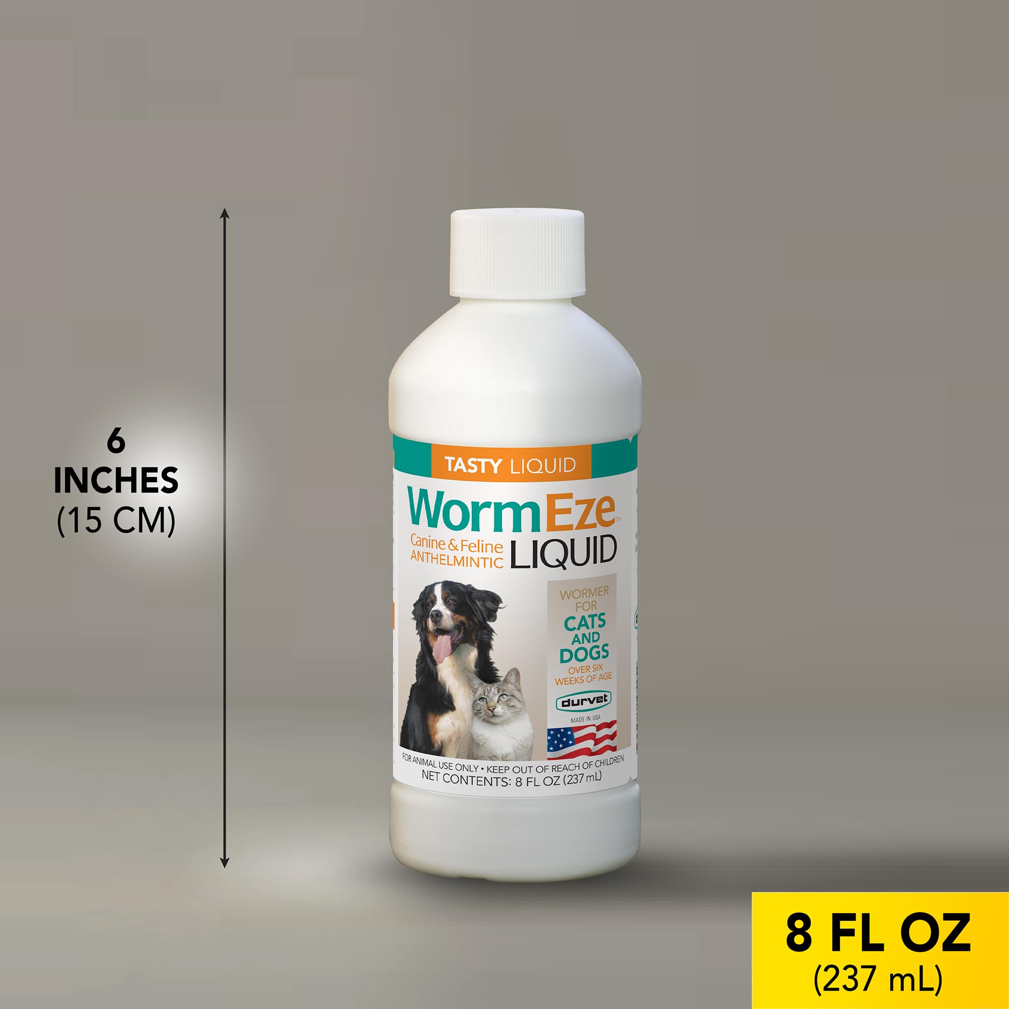 Durvet WormEze Liquid Canine & Feline Antihelmintic, 8 oz Secondary image