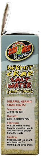 (3 Pack) Zoo Med Hermit Crab Salt Water Conditioner, 2.25-Ounce Each
