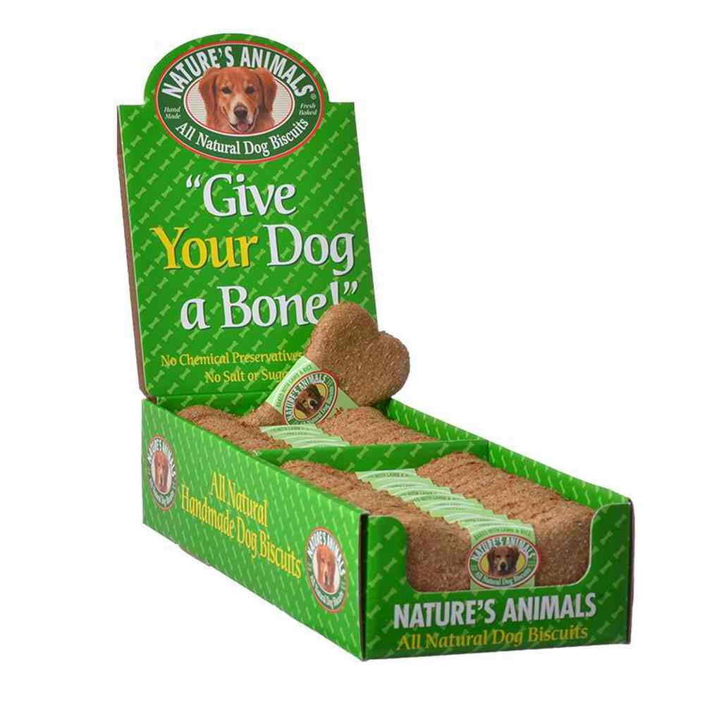 Nature'S Animals Original Bakery Biscuits, All Natural Dog Treats, Lamb And Rice, 24 Count
