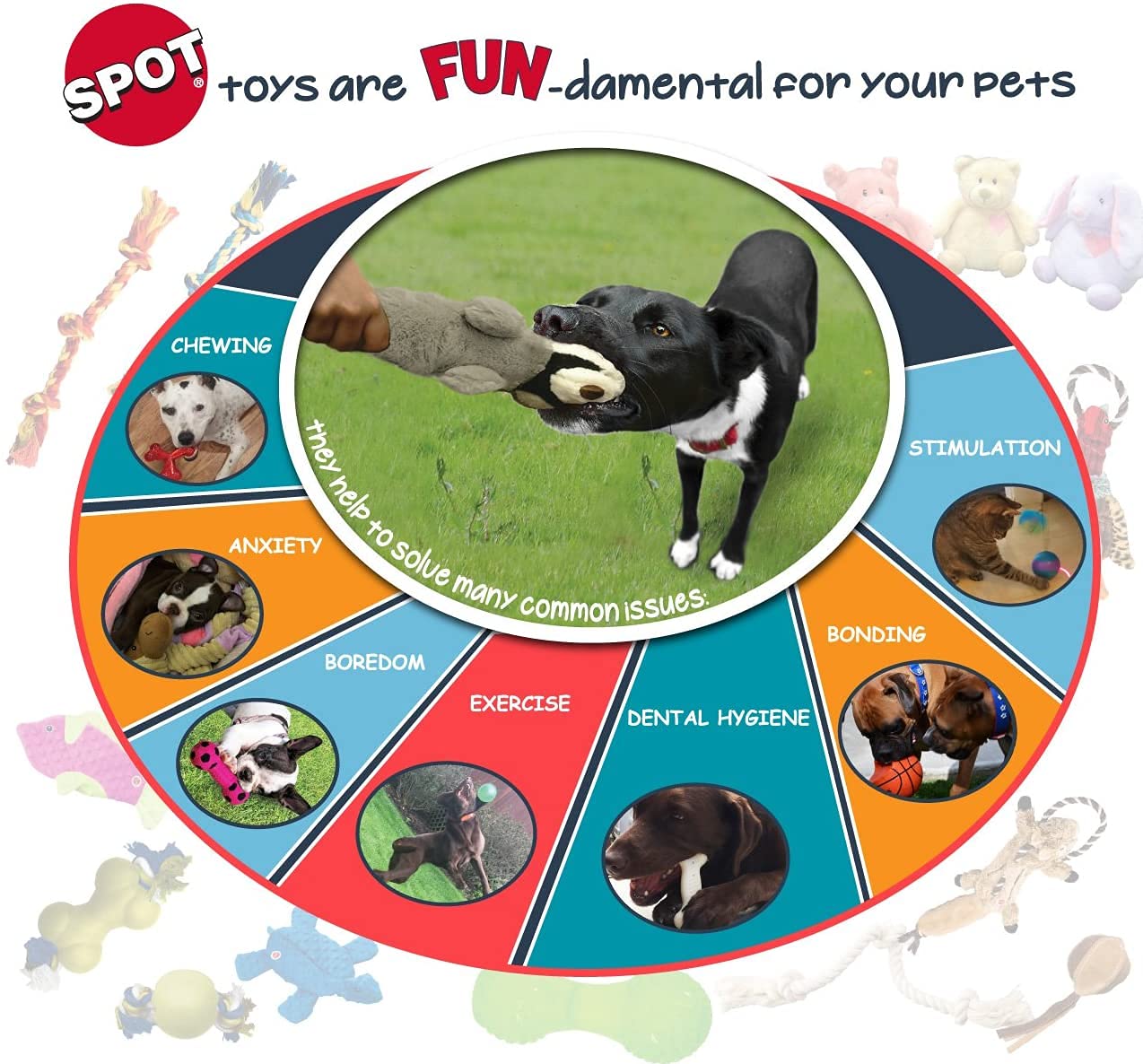 Ethical Pet Plush Soccerball Dog Toy [Set of 3]3, for Small Breeds Main image