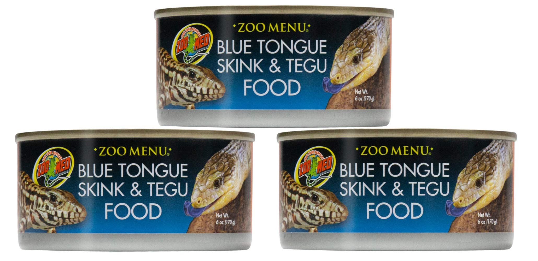 Zoo Med 3 Cans of Zoo Menu Blue Tongue Skin and Tegu Food, 6 Ounces each Main image