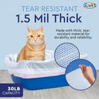Alfapet Self Sifting Cat Litter Box Liners, Set of 21, Flat Base, XL Design, With Inbuilt Drawstrings, Fits Large Trays, Reinforced, 36 in x 18 in