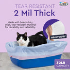 Alfapet Heavy Duty Flat Bottom Cat Litter Box Liners - Extra Giant10 Count - Tear-Resistant Cat Litter Bags - Kitty Litter Liners for Rectangular Litterbox Pans, 36” x 18” x 2MIL Thick 30 lb Capacity