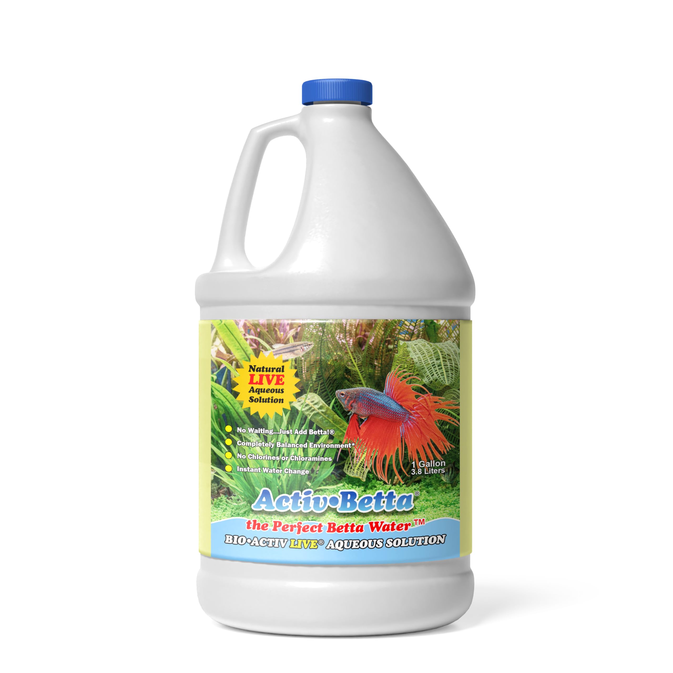 Activ Betta Bio-Activ Live Aqueous Solution – 1 Gallon – Instant Aquarium Cycling, Denitrifying Formula & Trace Elements for Betta Fish Tanks & Freshwater Aquariums