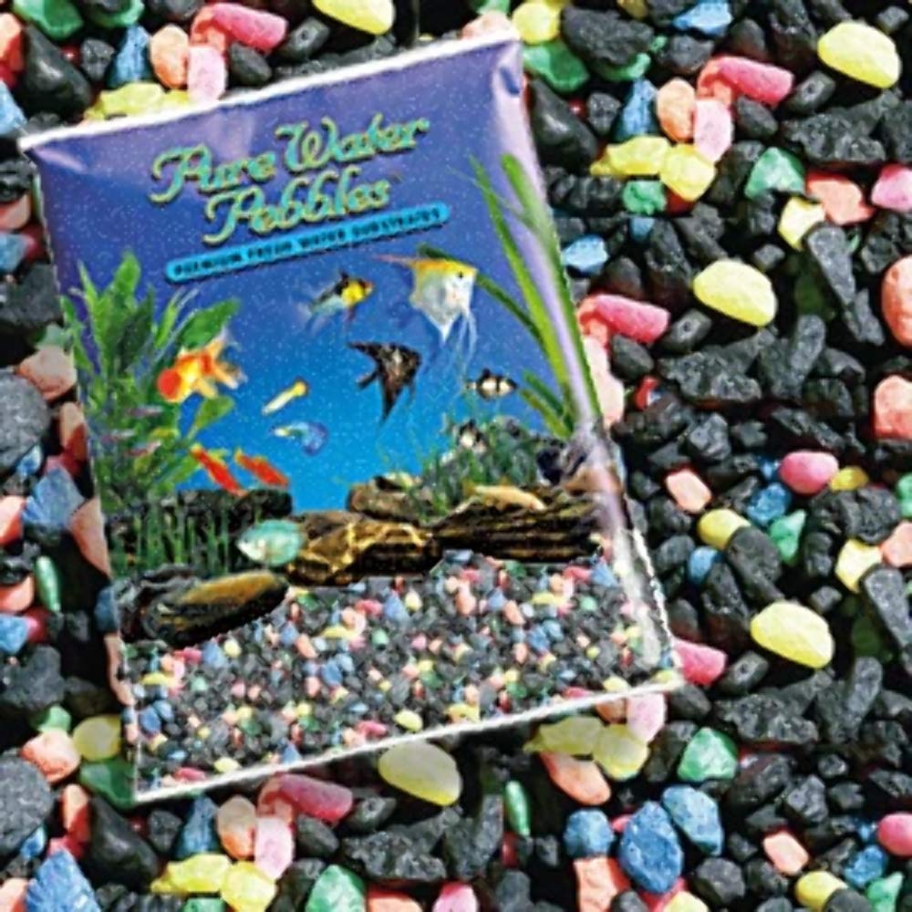 Pure Water Pebbles Blakberry Glo Aquarium Gravel - 5 lbs - Non-Toxic, Colorfast, Vibrant Substrate for Aquariums, Terrariums, Ponds & Crafts