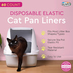 Cat Litter Box Liners Alfapet heavy duty Extra Giant 60 Count - Tear-Resistant Cat Litter Bags - Waterproof Litter Liners - Fits Litter box Pan Sizes XL, Giant, X-Giant, 37" x 18", 20 lb Capacity
