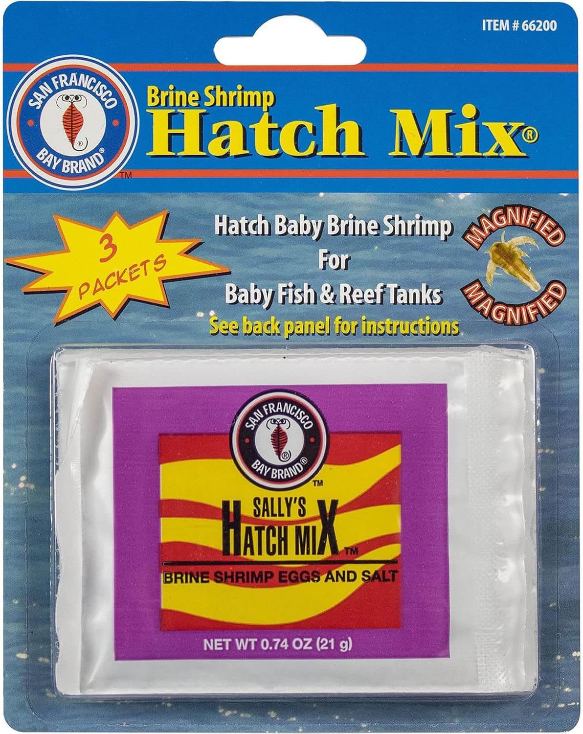 San Francisco Bay Brand Brine Shrimp Hatch Mix Fish & Reef Tanks 3 - 21g Packets Main image