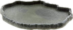 Zoo Med Reptile Rock Food Dish, Medium, 7.25"l x 6"w x 0.75"h, Colors may vary Black