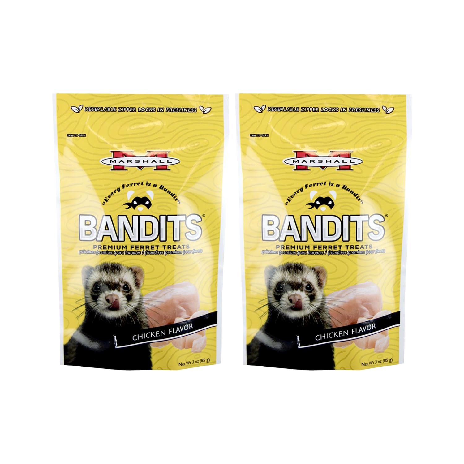 Marshall Bandits Premium Ferret Treats – Original Chicken Flavor – 3 oz Each – Soft, Chewy Snacks for Training, Bonding & Daily Treating – (Pack of 2)