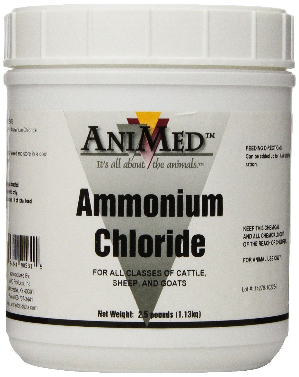 AniMed Powder 99.9-Percent Ammonium Chloride for Horses Dogs Cats Cows Sheep and Goats, 2.5-Pound… Secondary image