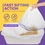 BETAPET Sifting Litter Box Liners- 30-Count Elastic Cat Pan Liners for Large, Extra Large, Giant, and Extra Giant Litter Box - 36" x 18" Universal Fit Quick Sifting Cat Litter Bags