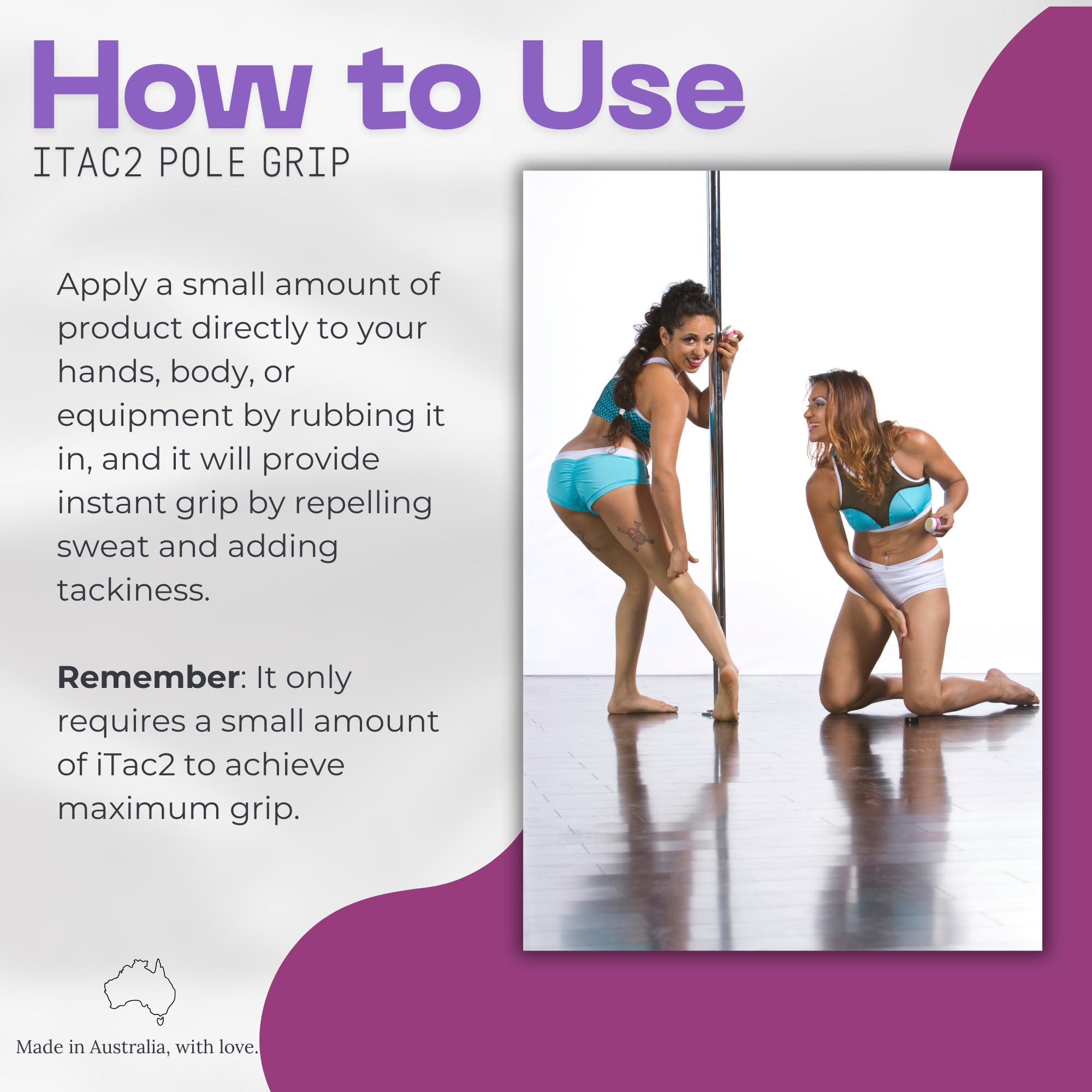 iTac2® Extra Strength Pole Grip (20g / 0.7oz) – Long-Lasting Beeswax Grip Aid for Pole Dancing, Aerial Silks, Fitness & Sports – Natural, Waterproof, Anti-Slip Formula for Dry Hands Main image