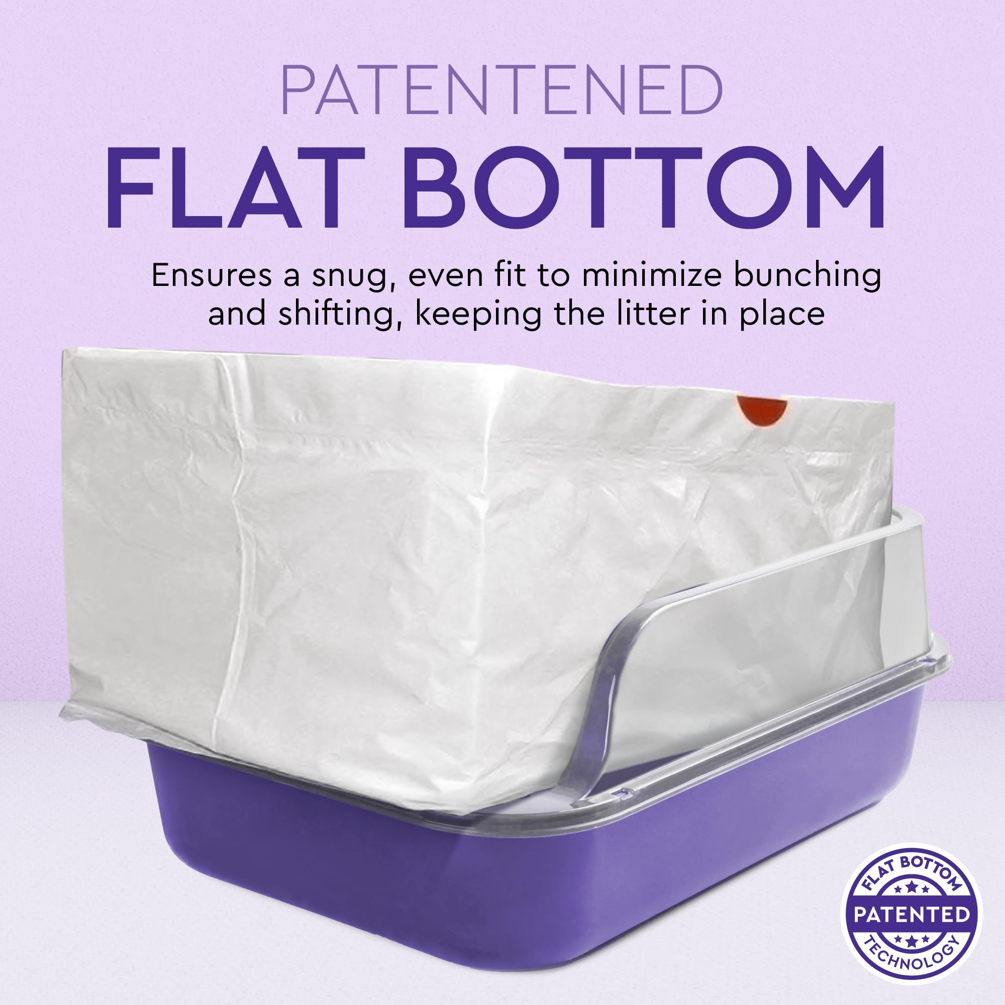 Cat Litter Box Liners Alfapet Heavy Duty Flat Bottom- Extra Giant 15 Count - Tear-Resistant Cat Litter Bags - Kitty Litter Liners for Rectangular Litterbox Pans, 36” x 18” x 2MIL Thick 30 lb Capacity Secondary image
