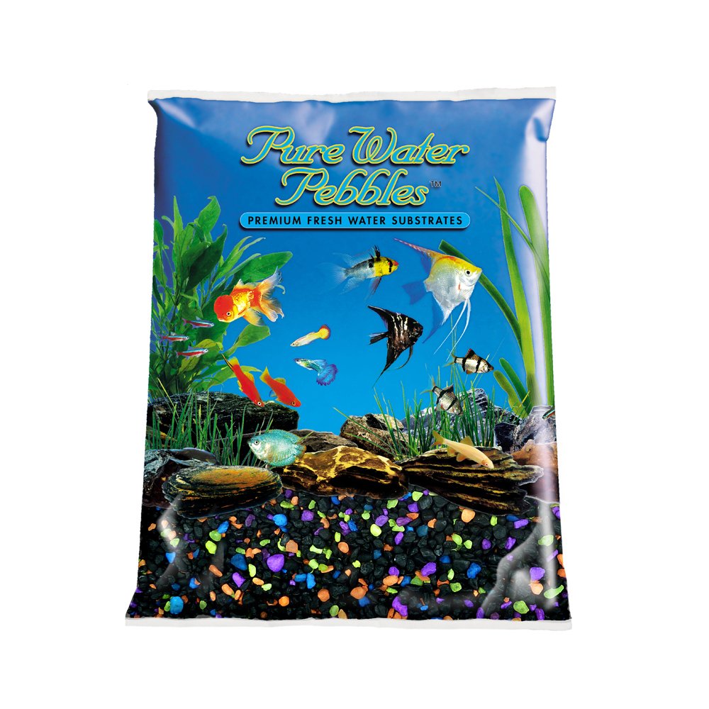Pure Water Pebbles Blakberry Glo Aquarium Gravel - 5 lbs - Non-Toxic, Colorfast, Vibrant Substrate for Aquariums, Terrariums, Ponds & Crafts