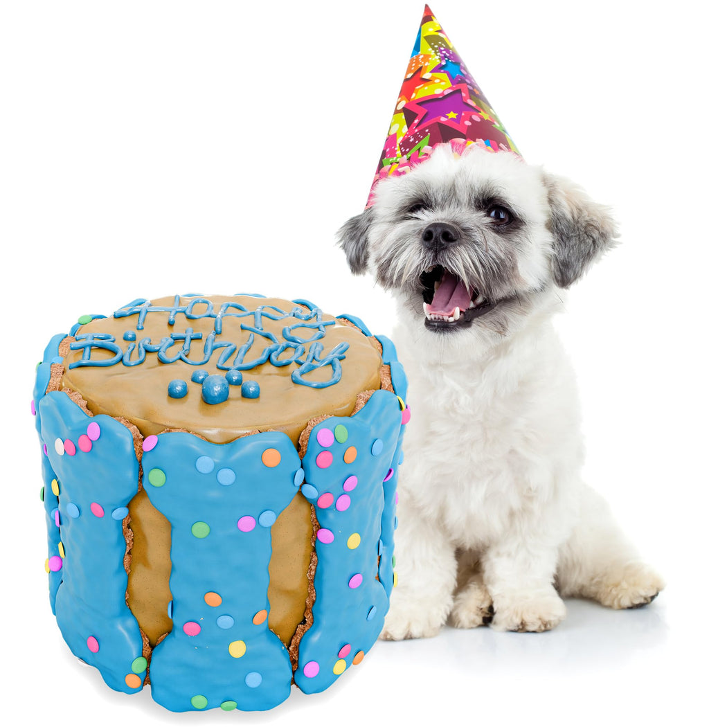 BETAPET Dog Birthday Cake for Dogs to Eat - Rice Cake Based Dessert Made with Dog Birthday Treats and Human Grade Ingredients - Happy Birthday Dog Cake - Dog Birthday Gift for Puppy