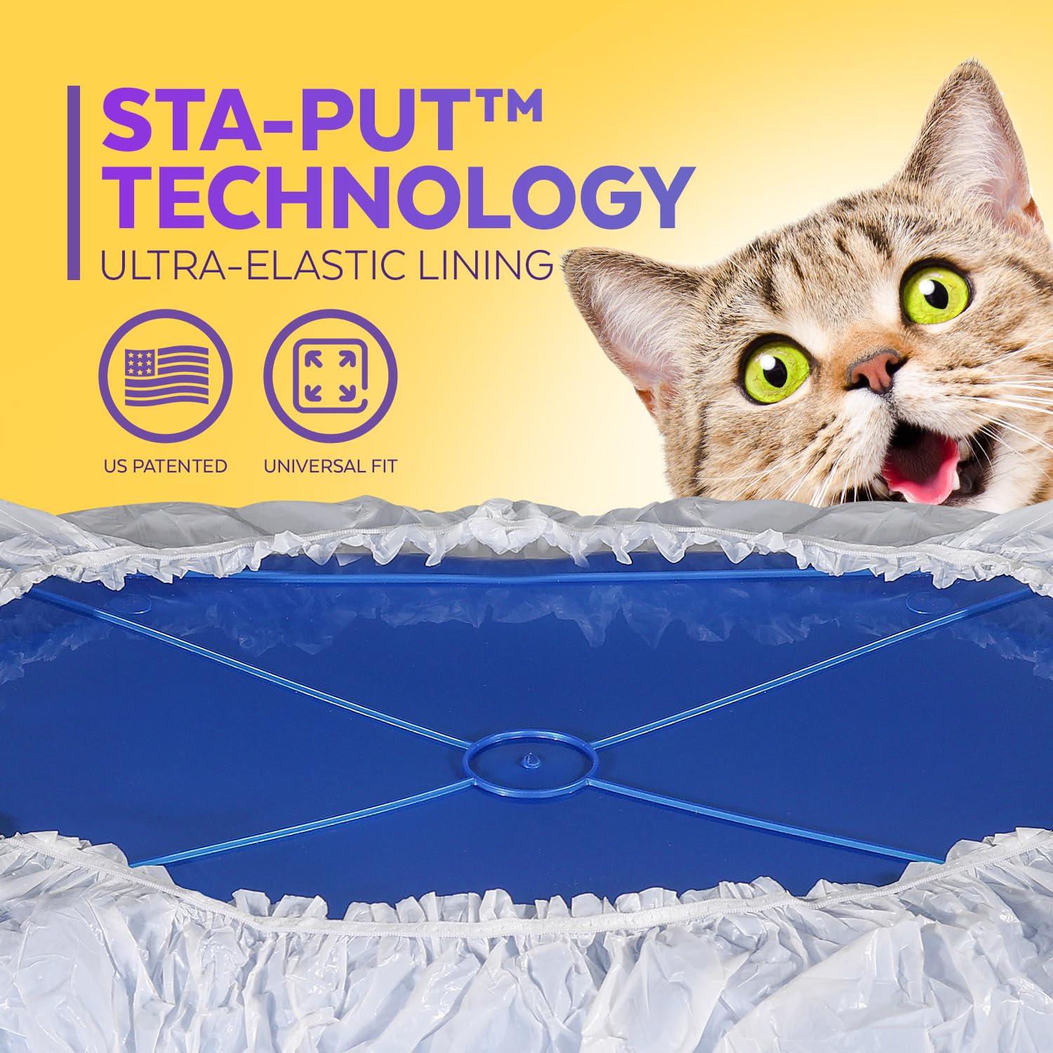 BETAPET Sifting Litter Box Liners- 30-Count Elastic Cat Pan Liners for Large, Extra Large, Giant, and Extra Giant Litter Box - 36" x 18" Universal Fit Quick Sifting Cat Litter Bags