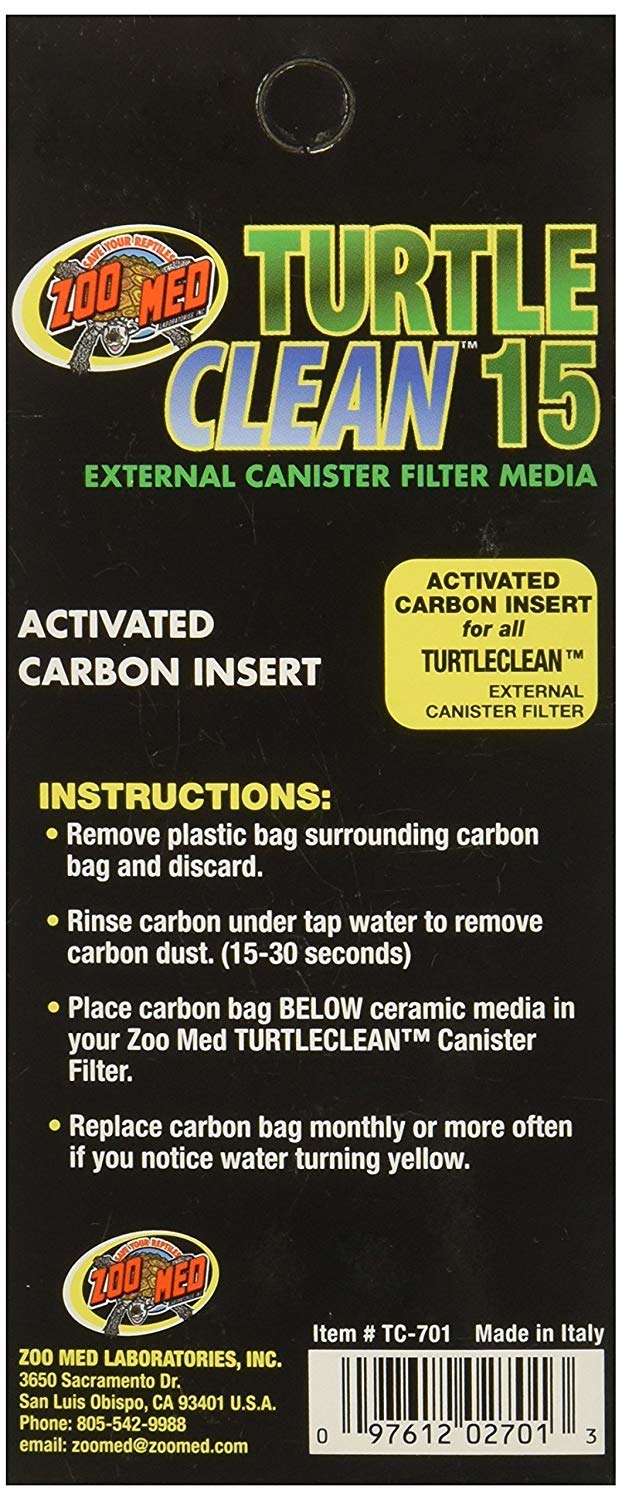 (3 Pack) Zoo Med Turtle Clean 15 Activated Carbon Inserts Secondary image