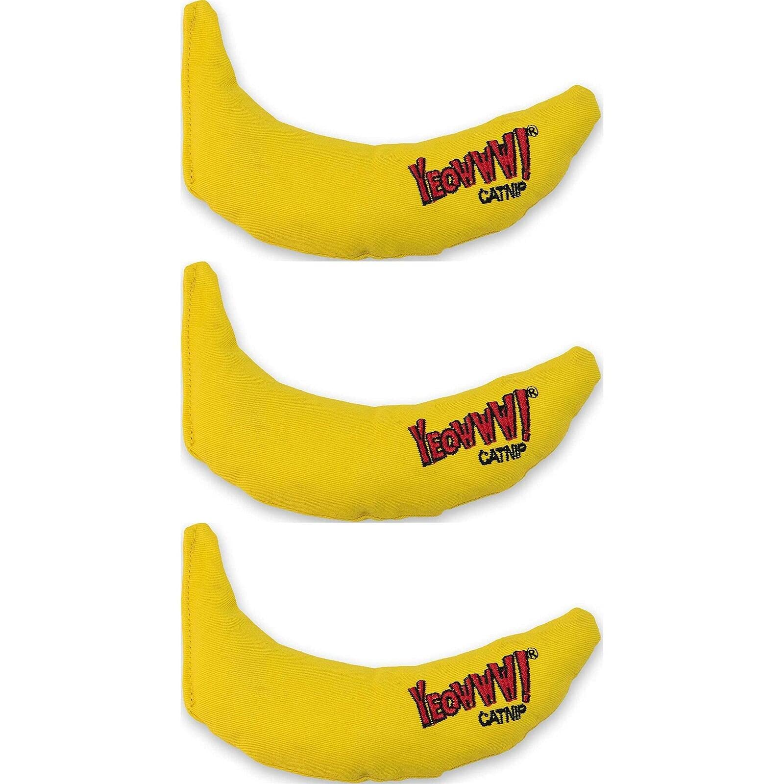 YEOWWW! DuckyWorld 100% ORGANIC CATNIP Leaf & Flower Cat Toy BANANA 3 PACK