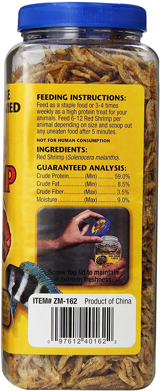 Zoo Med Large Sun-Dried Red Shrimp 5 oz - Pack of 4 Main image