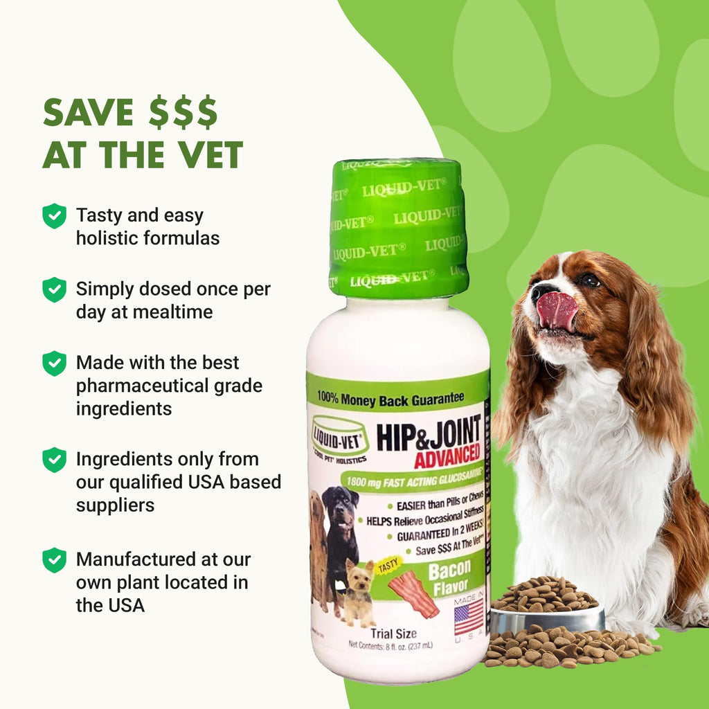Liquid-Vet by COOL PET Holistics K9 Hip & Joint Advanced Formula, Chicken Flavor, 32 oz (LVDJA-CH-04PK-32U)