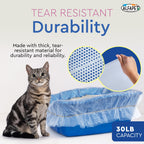 Cat Litter Box Sifting Liners Alfapet - Extra Giant 50 Count - Tear-Resistant Cat Litter Bags - Waterproof Kitty Litter Liners - Fits Almost All Litterbox Pan Sizes, 40" x 38", 30 lb Capacity