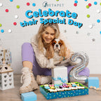 Dog Birthday Cookies - Treats for Dogs at Any Age - Made With Human-Grade Ingredients - Happy Bday Cookies for Boy or Girl Puppy - First Bday Gift - Baked Fresh in USA