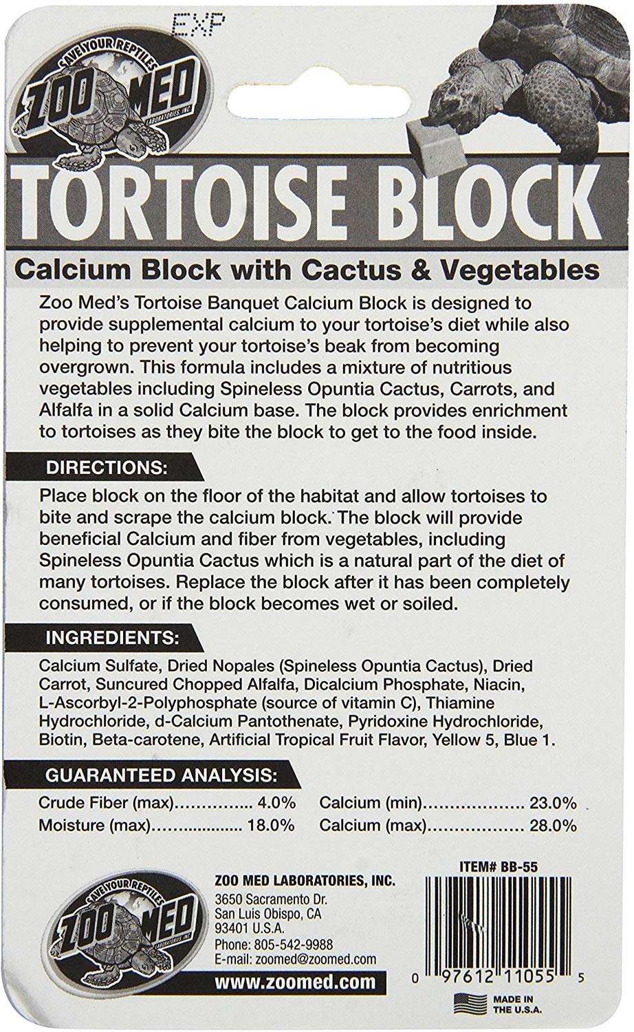 Zoo Med Tortoise Cacium Banquet Block with Cactus & Vegetables (Pack of 1) Secondary image