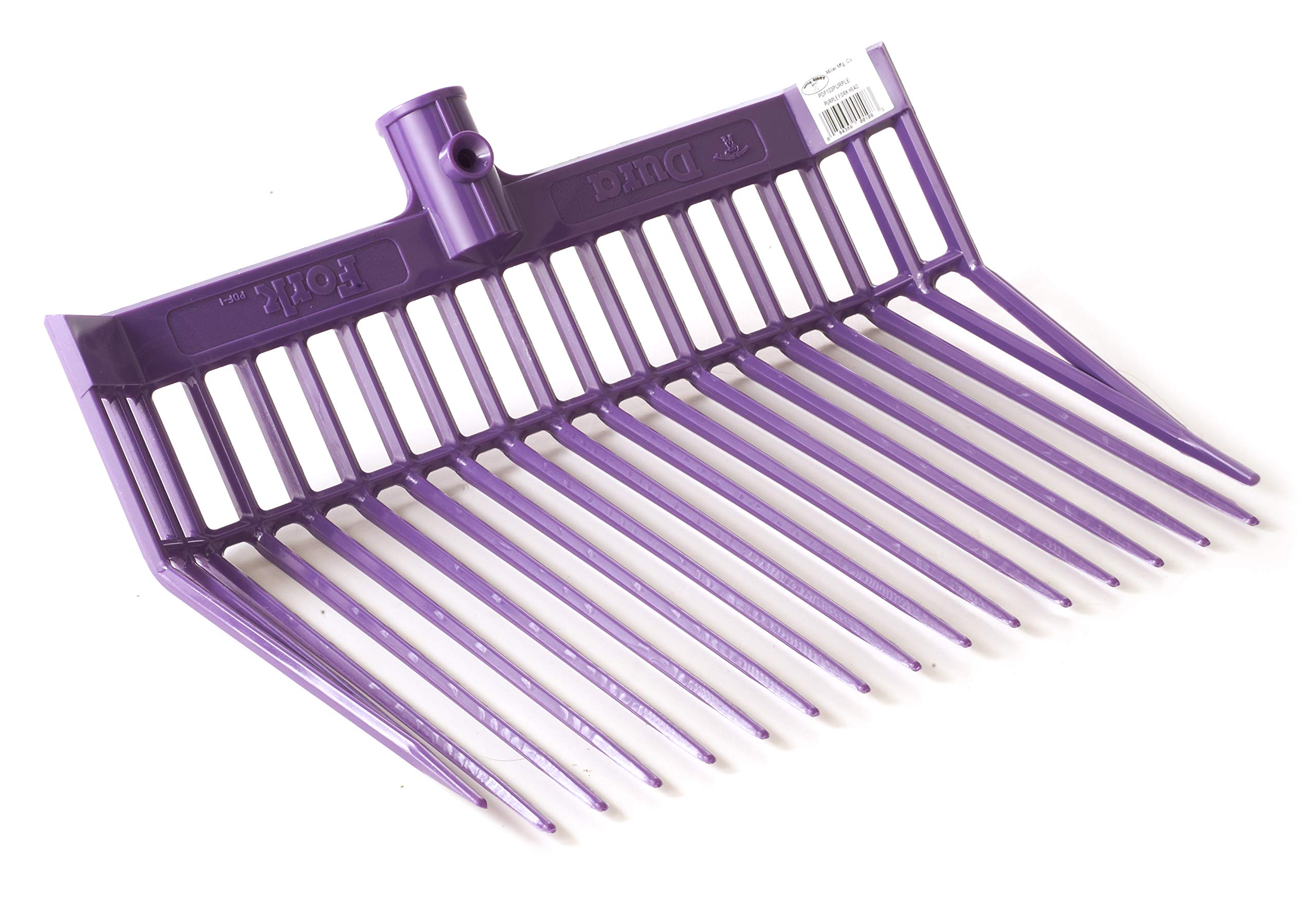 Little Giant® DuraFork Pitch Fork Replacement Head | Durable Polycarbonate Stable Fork Head with Angled Tines | Manure Fork | Made in USA (Pack of 1, Purple) Main image