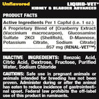 Premium Easy to Dose Liquid for All Dogs with Cranberry & D-Mannose: Comprehensive Dog Formula for Kidney & Bladder Support