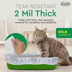 Litter Box Liners heavy duty,Alfapet elastic 52 Pack-For Extra-Giant, jumbo, super-jumbo Size litter Pans- With Sta-Put Technology for Firm, Easy Fit- Quick + Clever Waste Cleaners