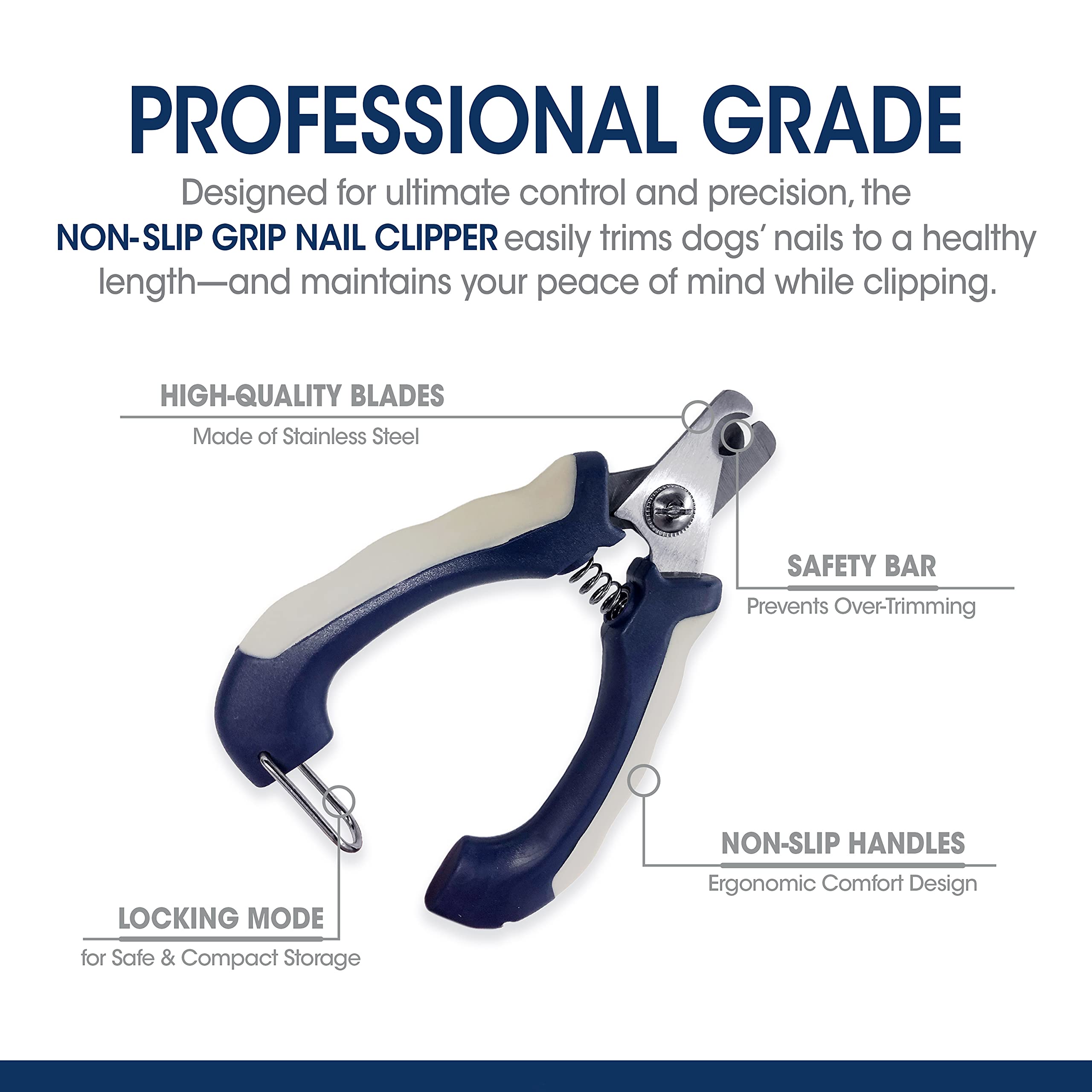 Four Paws Magic Coat Professional Series Non-Slip Grip Dog Nail Clipper, Claw Trimmer for Dogs, 1 Count