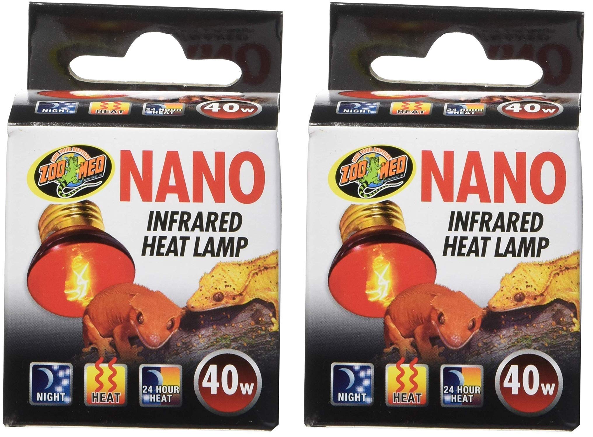 Zoo Med 2 Pack of Nano Infrared Heat Lamps, 40 Watt Main image