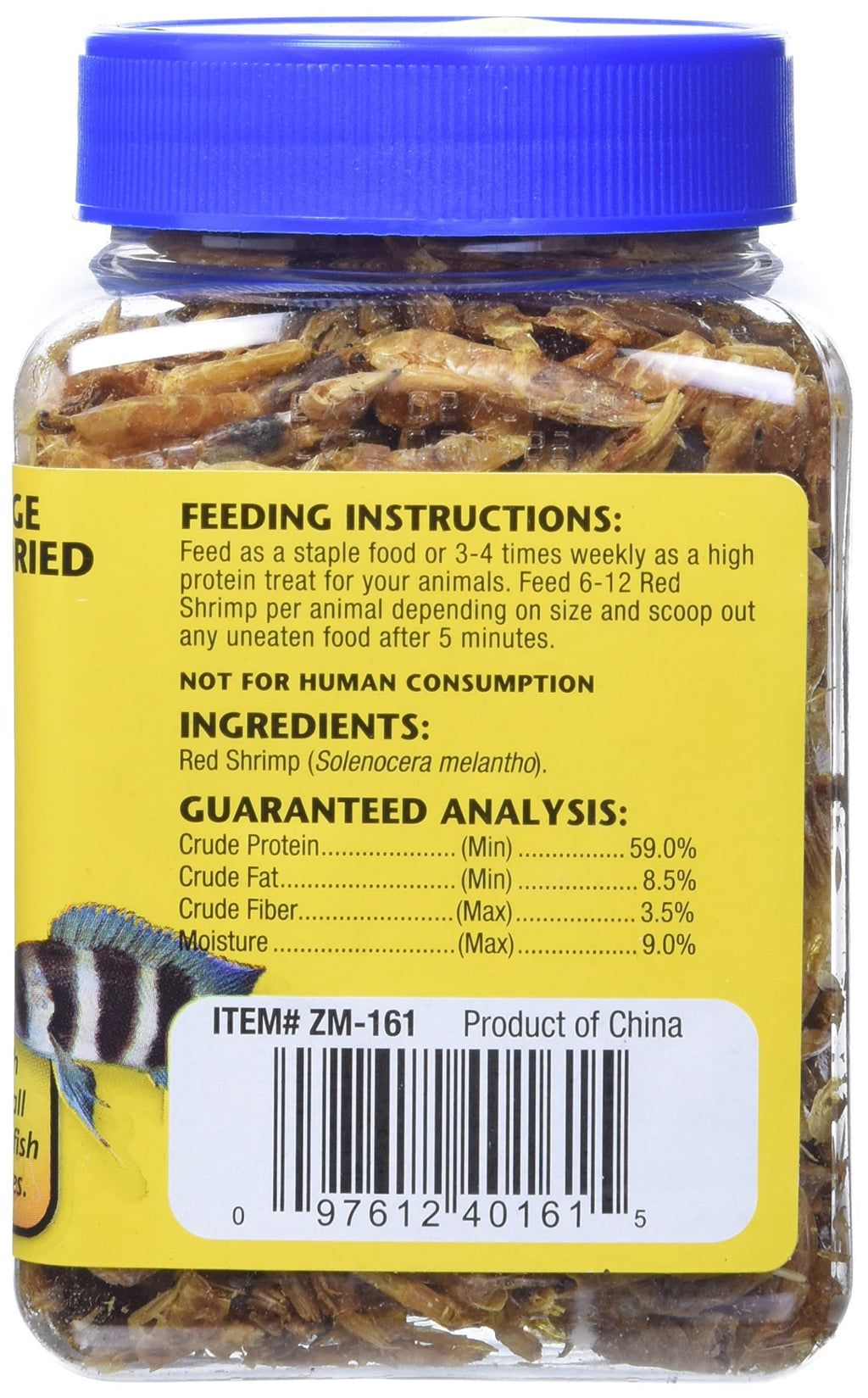 Zoo Med Large Sun-Dried Red Shrimp Aquatic Turtle Food 0.5 oz.