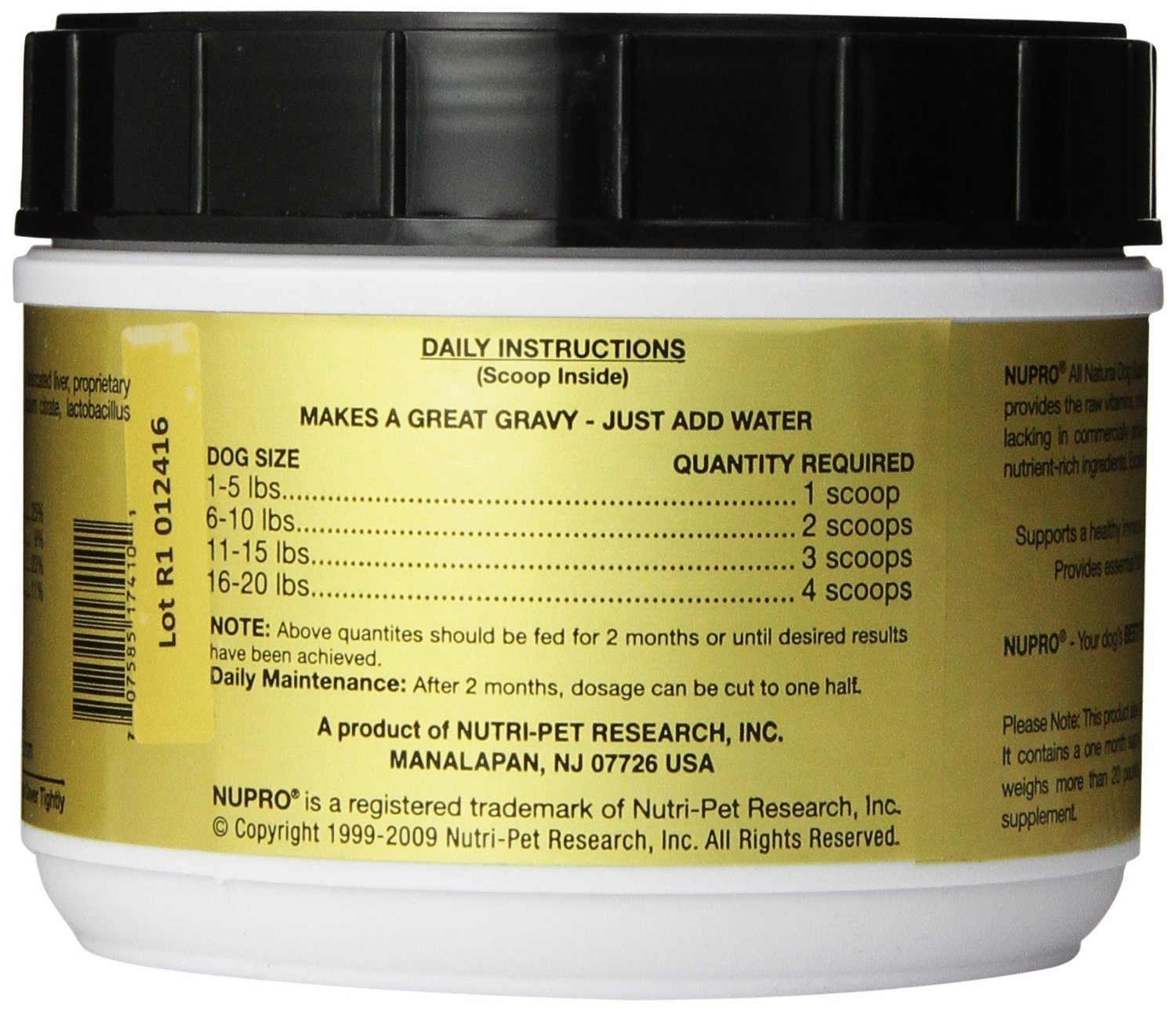 Nupro All Natural Dog Supplement (5 lb)