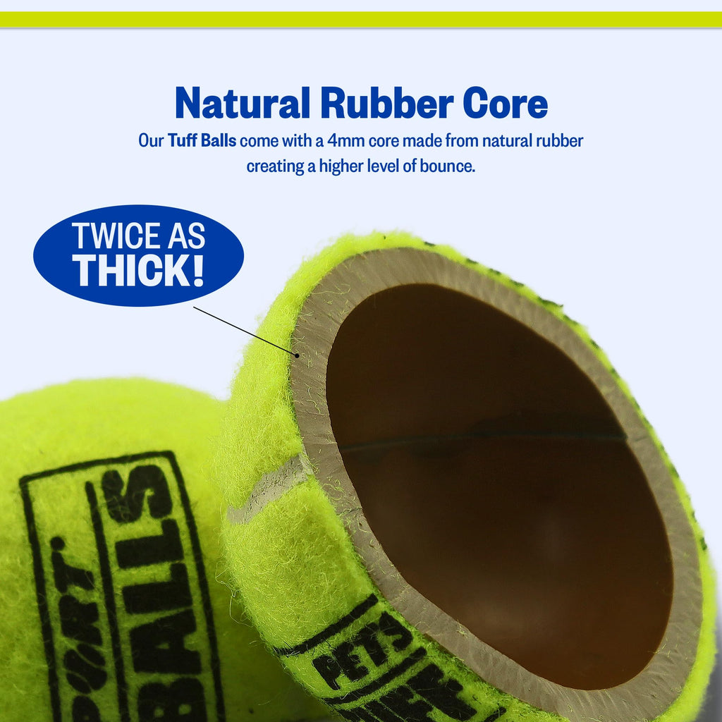 PetSport USA 4" Giant Tuff Balls for Large Dogs [Pet Safe Non-Toxic Industrial Strength Tennis Balls for Exercise, Play Time & Dog Training](3 Pack)