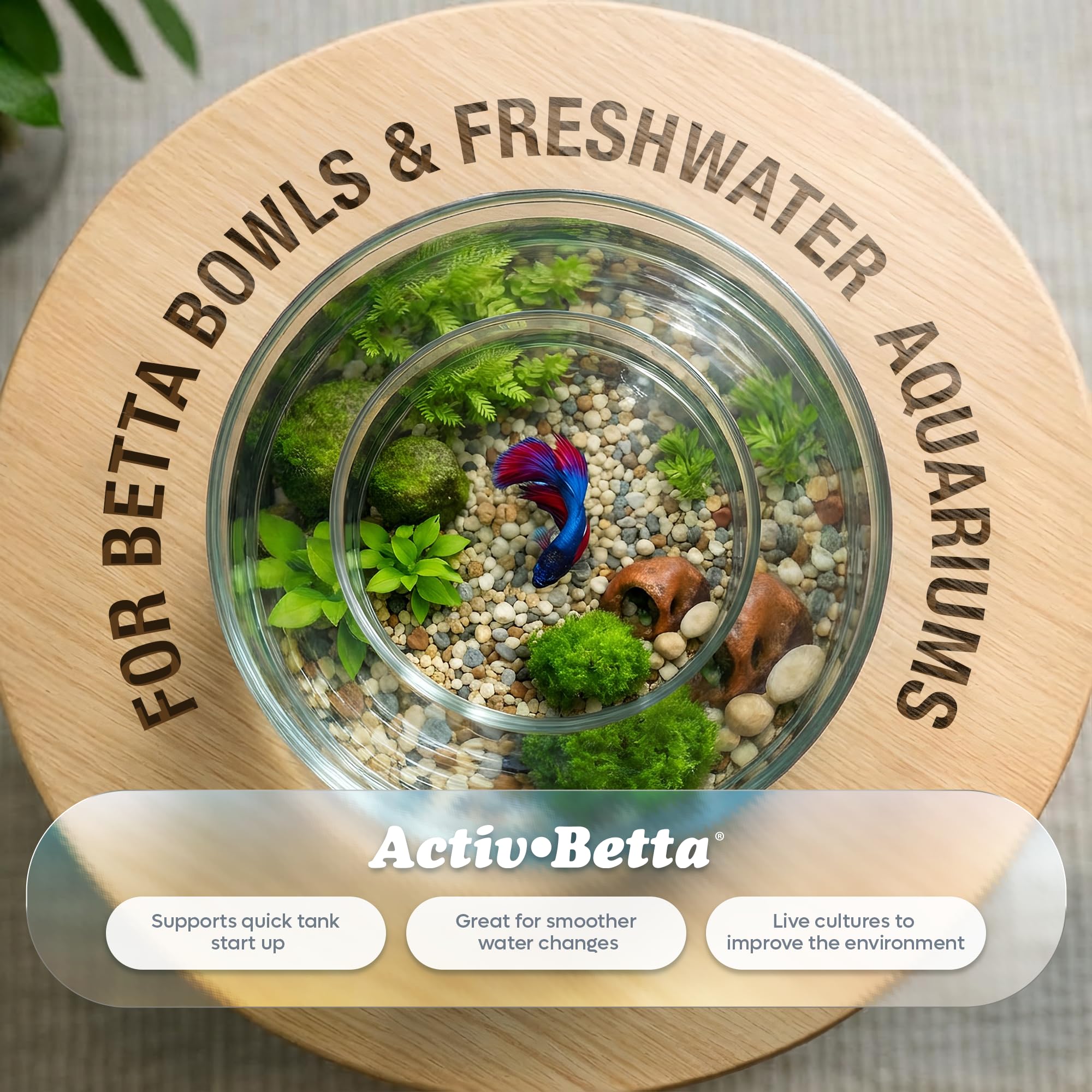 Activ Betta Bio-Activ Live Aqueous Solution – 1 Gallon – Instant Aquarium Cycling, Denitrifying Formula & Trace Elements for Betta Fish Tanks & Freshwater Aquariums