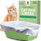 Alfapet Elastic Cat Litter Box Liners - Super Jumbo 13 Count - Tear-Resistant Cat Litter Bags, Waterproof Kitty Litter Liners - Fits Litterbox Pan Sizes X-Giant, Jumbo 42" x 20" x 2 MIL 30 lb Capacity