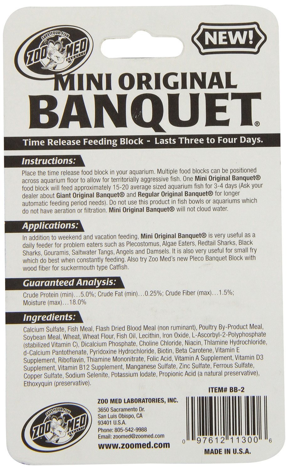 Zoo Med Laboratories Mini Banquet Block Feeders - 18 Blocks Total (3 Packs with 6 Blocks per Pack)