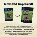 Redbarn Pet Products All-Natural Air Dried Beef Training Treats for Puppies & Dogs – Grain-Free Single Protein Rewards Made in USA for Small, Medium, & Large Breeds - 8 oz Resealable Bag