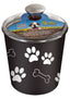 Loving Pets Bella Dog Bowl Canister/Treat Container, Espresso