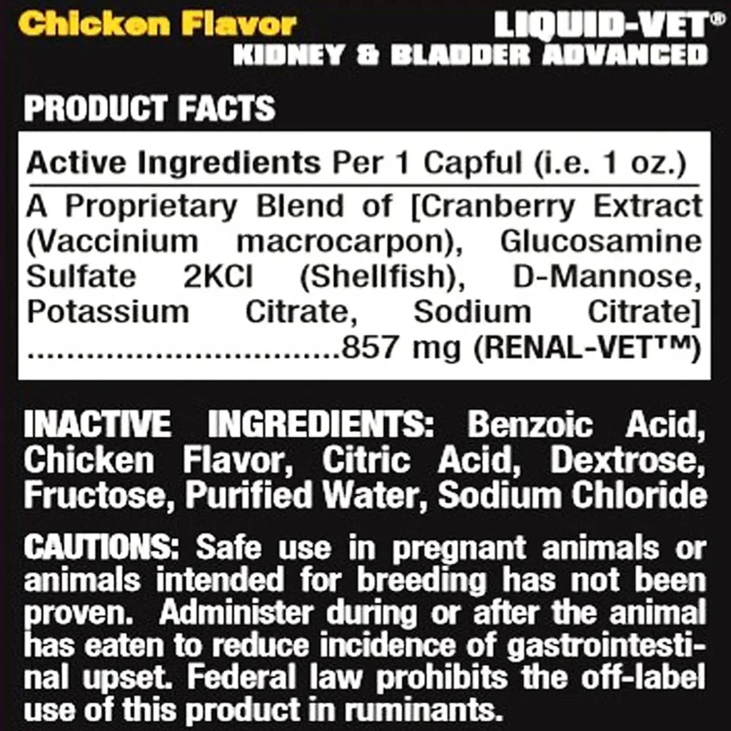 Premium Easy to Dose Liquid for All Dogs with Cranberry & D-Mannose: Comprehensive Dog Formula for Kidney & Bladder Support