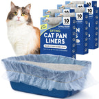 Cat Litter Box Sifting Liners Alfapet - Extra Giant 60 Count - Tear-Resistant Cat Litter Bags - Waterproof Kitty Litter Liners - Fits Almost All Litterbox Pan Sizes, 40" x 38", 30 lb Capacity
