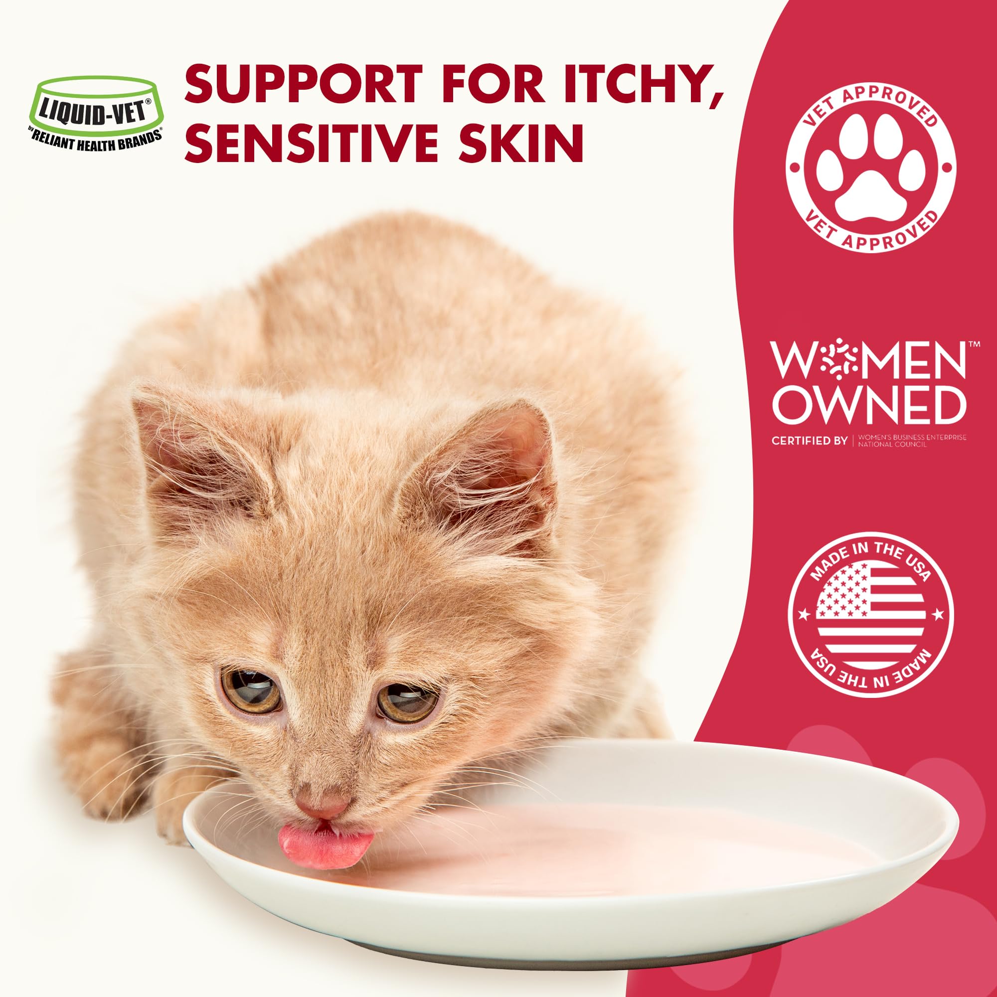 LIQUID-VET by Cool PET Holistics Feline Itch & Allergy Advanced Formula, Chicken Flavor, 8 oz